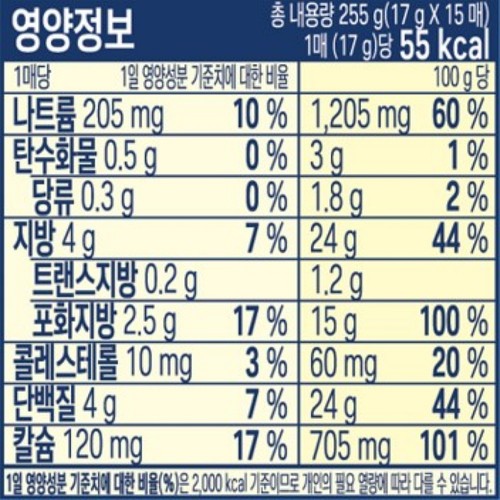 매일유업 상하 프로틴 체다 슬라이스 (17G*15)