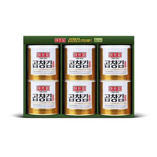 [추석 선물세트 사전예약] 대천김 곱창김 선물세트 6캔 (SET)