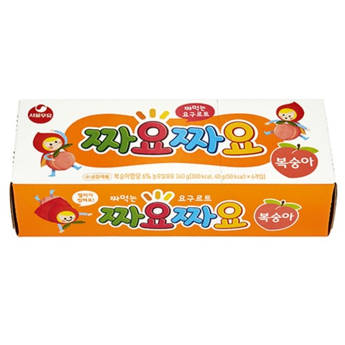 서울우유 짜요짜요 복숭아 (40G*6입)