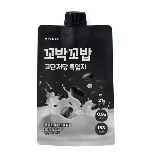 비브리브 꼬박꼬밥 고단저당쉐이크 흑임자 (40G)