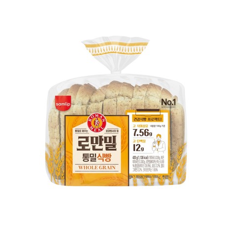 삼립 천연효모로 만든 로만밀 통밀식빵 (420G)