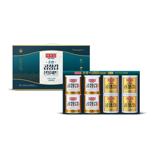 [추석 선물세트 사전예약] 대천김 곱창김 선물세트 혼합 8캔 (SET)