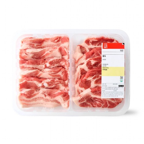 국내산 돼지고기 반반팩 (삼겹살/목심) (600G)
