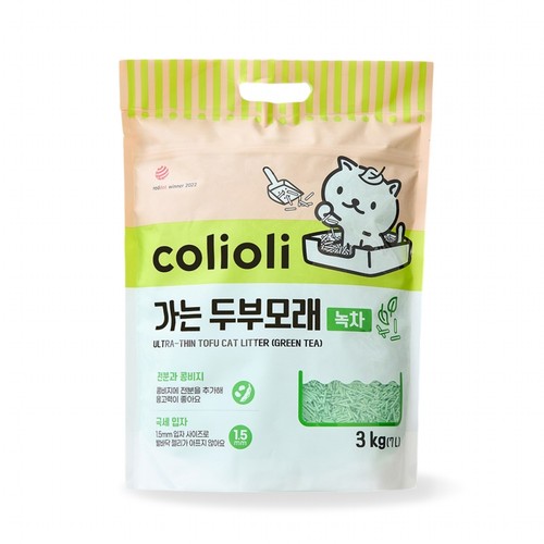 콜리올리 가는 두부모래 (녹차) (3KG(7L))