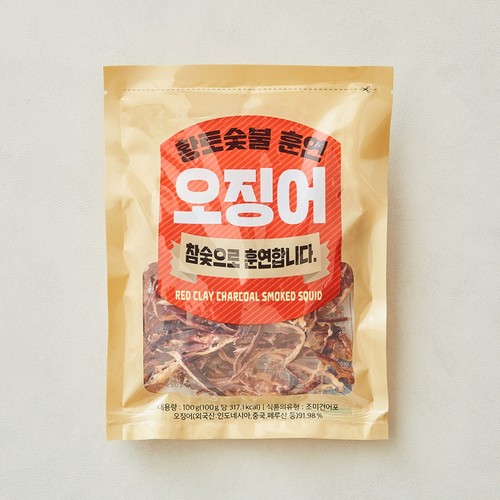 황토 숯불 훈연 오징어 (100G)