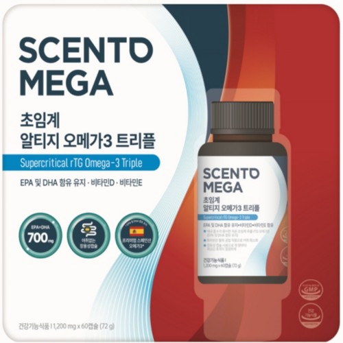 뉴트리원 장용성 초임계 알티지오메가3 트리플 (1,200MG*60캡슐)