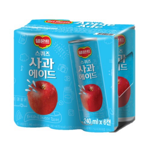 델몬트 스퀴즈 사과 (240ML*6입)
