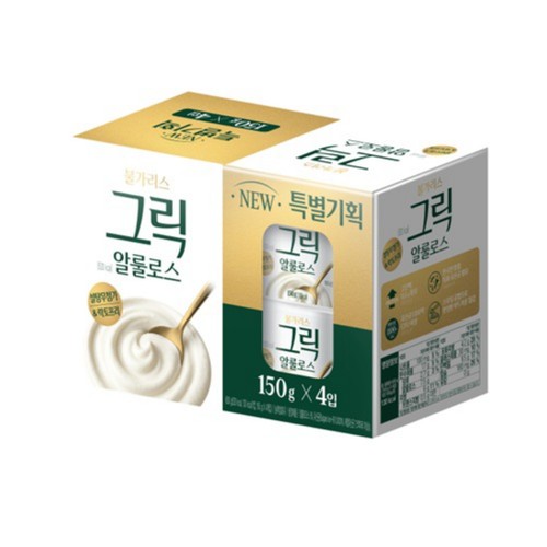 남양유업 불가리스 락토프리 그릭요거트 알룰로스 (150G*4입)