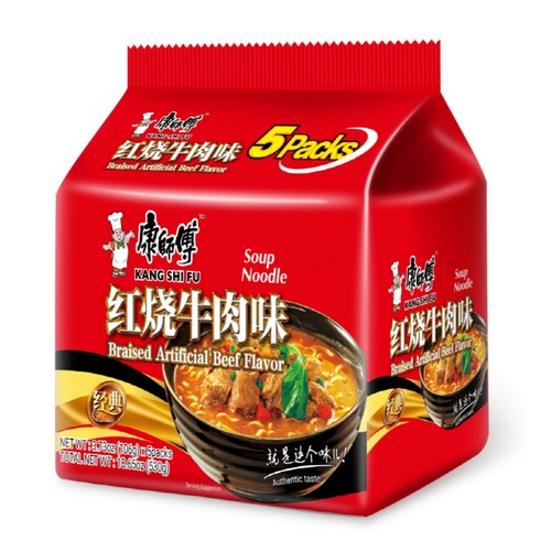 캉스푸 홍소우육향라면 (106G*5)