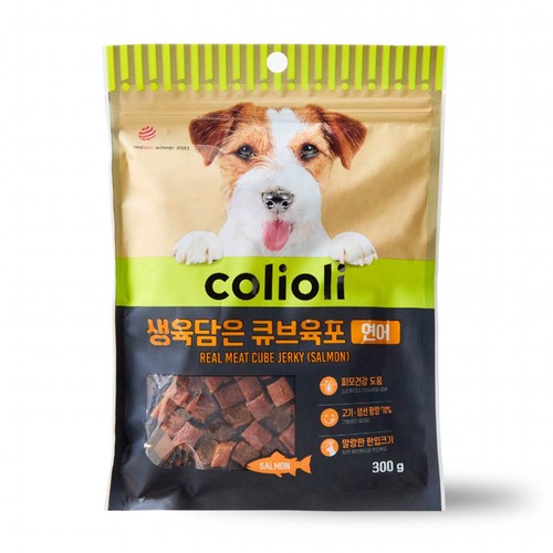 콜리올리 생육담은 큐브육포 (연어) (300G)