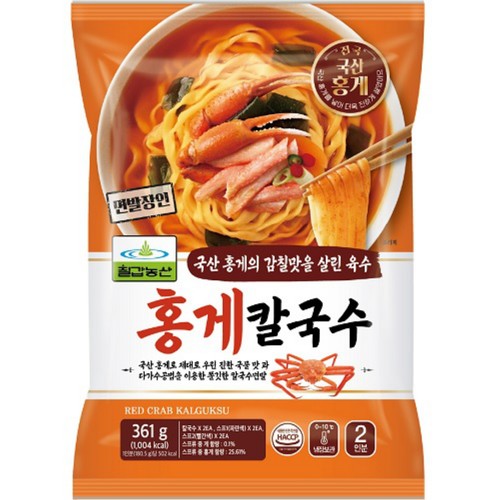 칠갑농산 홍게 칼국수 2인 (361G)