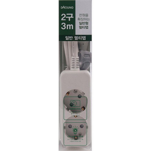 대성 일반 멀티탭 2구(3M) (AC 16A 250V)