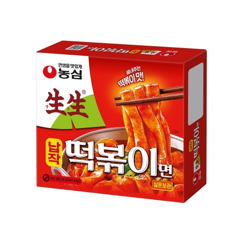 농심 생생납작떡볶이면 (258G)