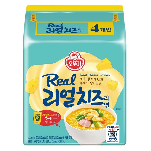 오뚜기 리얼치즈라면 (135G*4)