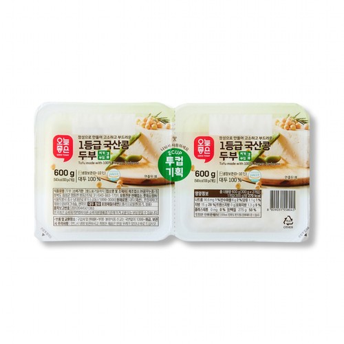 오늘좋은 1등급 국산콩 두부 기획 (300G*2입)