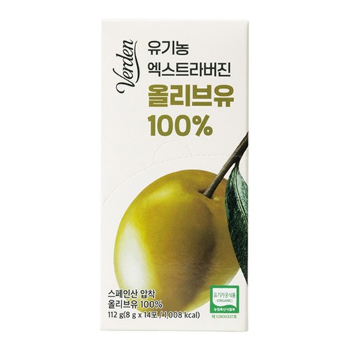 베르덴 유기농 엑스트라버진 올리브유스틱 (8G*14포)