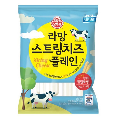오뚜기 라망 스트링치즈 플레인 (20G*10입)