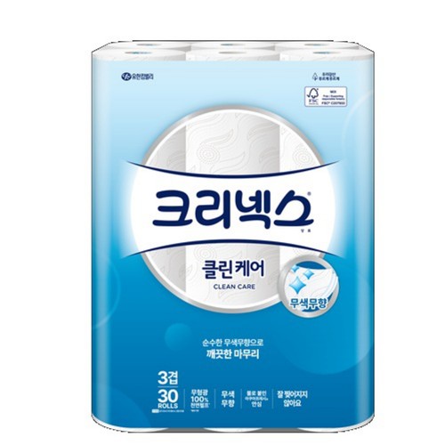 크리넥스 클린케어 3겹 화장지 (30M*30롤)
