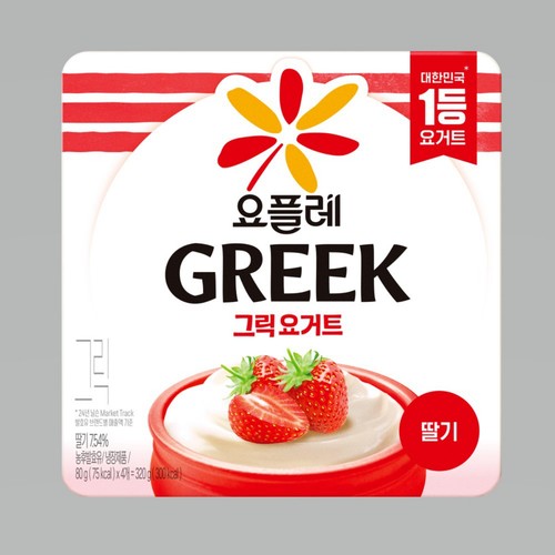 빙그레 요플레 그릭 딸기 (80G*4입)