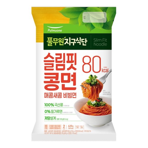 풀무원 슬림핏콩면 매콤새콤 비빔면 (420G)