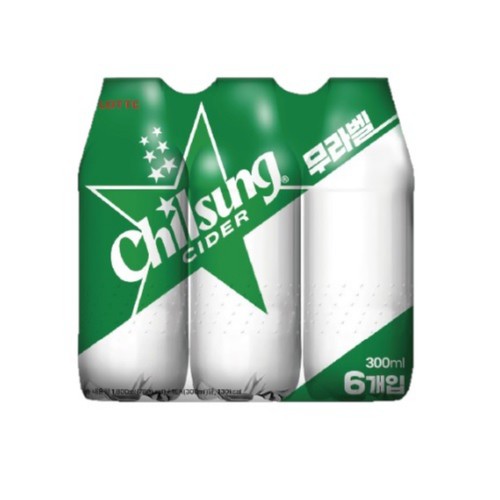 칠성 사이다 무라벨 (300ML*6입)