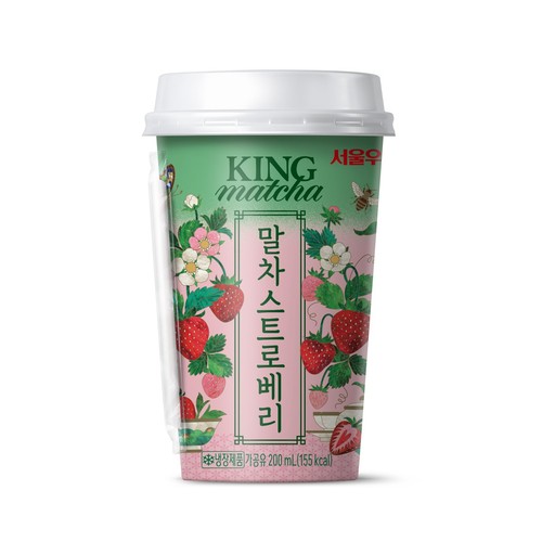 서울우유 킹말차 스트로베리 (200ML)