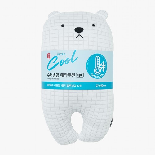 오늘좋은 울트라쿨 슈퍼냉감 애착쿠션(베어) (27*50*17CM)