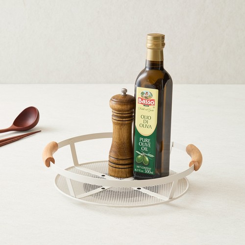  오늘좋은 우드메탈 360도 회전 트레이 (29*27*7.5CM)