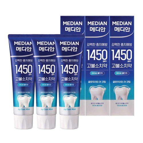 메디안 1450 고불소치약 (아이씨쿨민트) (100G*3입)