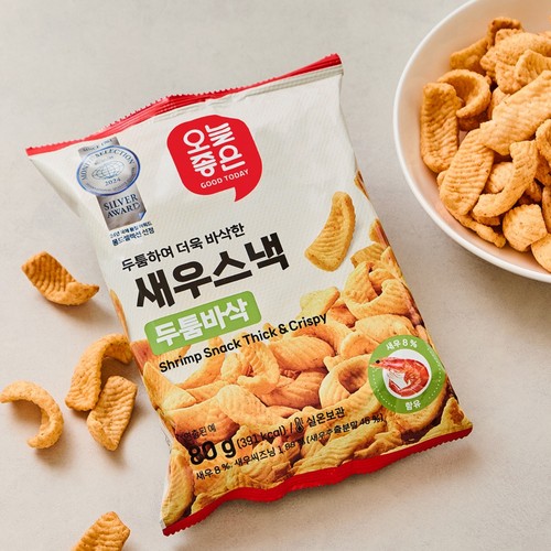오늘좋은 새우스낵 두툼바삭 (80G)