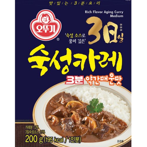 오뚜기 3일 숙성카레 3분 (약간매운맛) (200G)