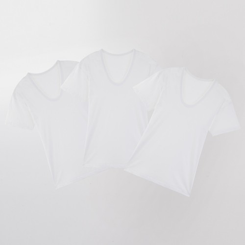 WHITE/105 TRY 남성 반팔런닝 (3입)