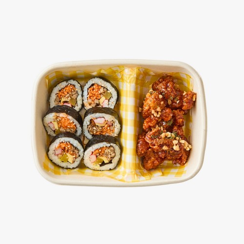 한끼 닭강정 N 김밥세트 (1팩)