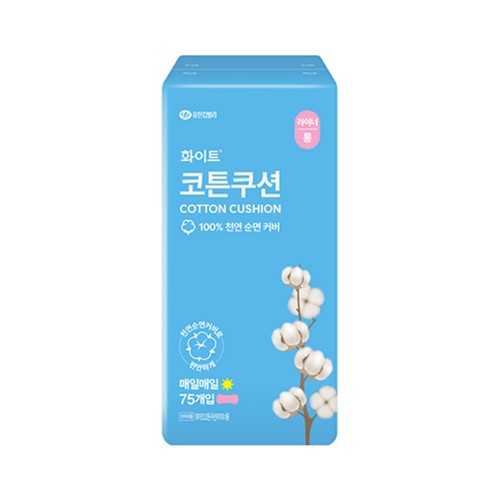 화이트 코튼 쿠션 라이너 (롱) (75입)