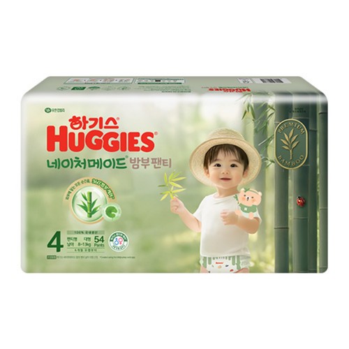 하기스 네이처메이드 밤부 팬티 4단계 대형(남아) (54매)