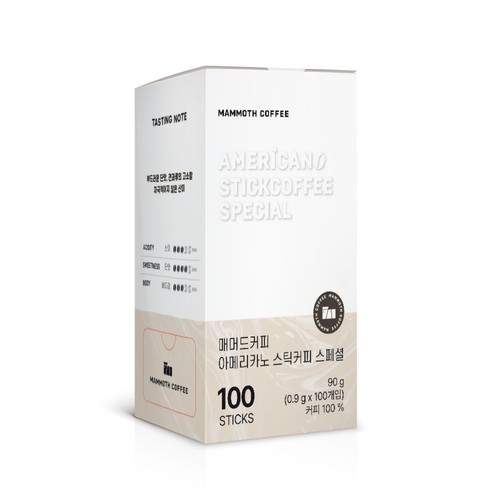 매머드커피 아메리카노 스틱커피 스페셜 (0.9G*100입)