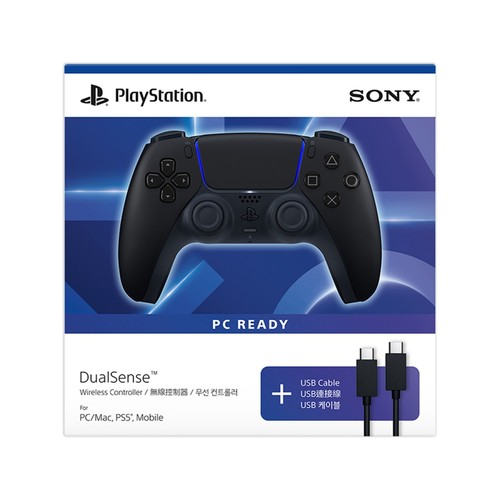 플레이스테이션 PS5 듀얼센스 블랙 PC케이블 (전체이용가)