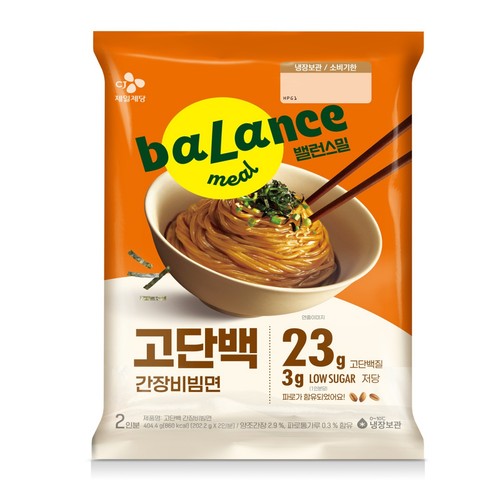 CJ 밸런스빌 고단백 간장비빔면(2인) (404G)