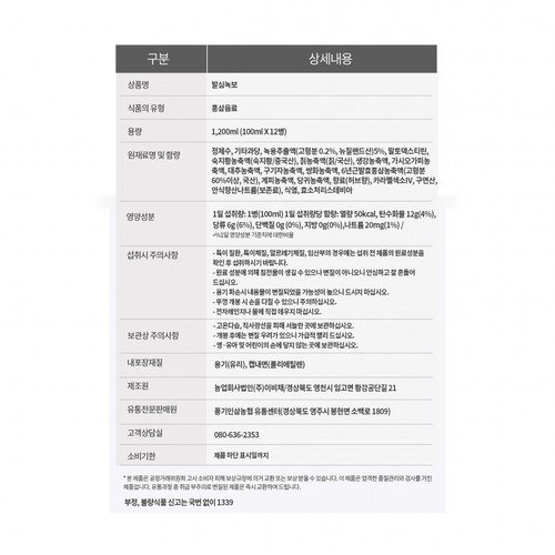 [추석 선물세트 사전예약] 황풍정 발심녹보 (100ML*12개)