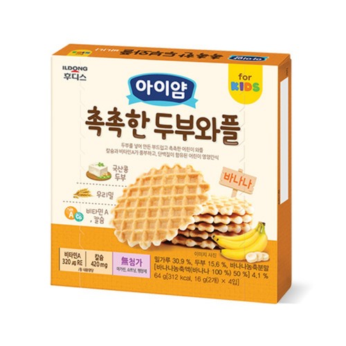  아이얌 촉촉한 두부와플 바나나 (64G)