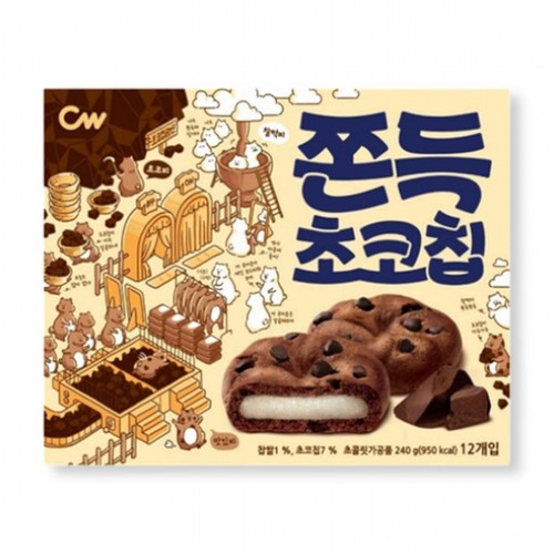 청우 쫀득 초코칩 (20G*12입)