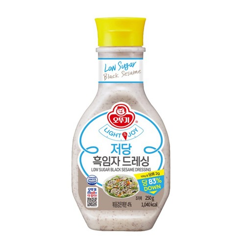 오뚜기 LIGHT&JOY 저당 흑임자드레싱 (250G)