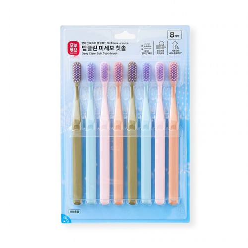 오늘좋은 딥클린 미세모 칫솔 (8PCS)