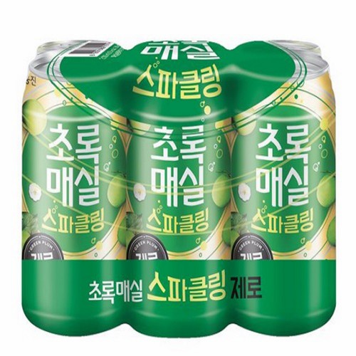 웅진 초록매실 스파클링 제로(캔) (350ML * 6)