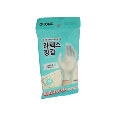 오공 라텍스 장갑 (M) (6입)
