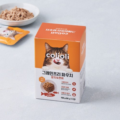 콜리올리 그레인프리 파우치(참치&연어) (80G*5)