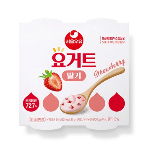 서울우유 요거트 딸기 (85G*4입)