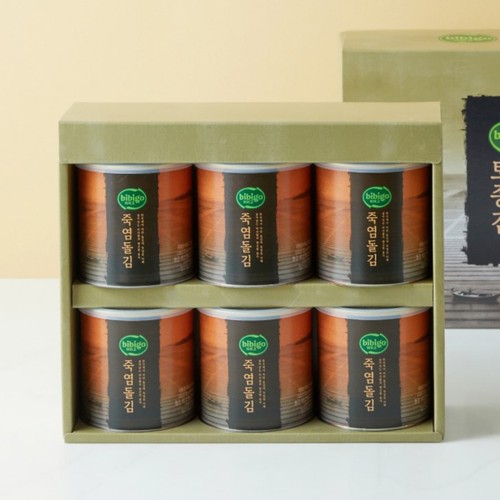 [추석 선물세트 사전예약] CJ 비비고 토종김 죽염돌김 6캔 (SET)