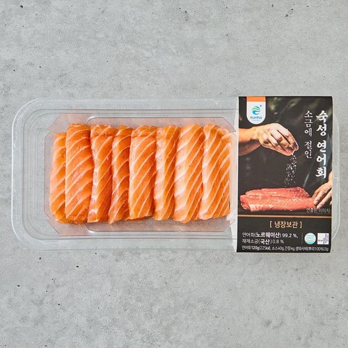 소금숙성 연어회 (120G)