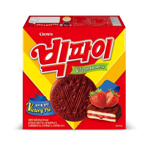 크라운 빅파이 딸기 (18G*18입)